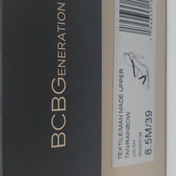 1087- BCBGENERATION Joliny Tan Rainbow Colors Women's Sandals Size 8.5 M NWT - Picture 9 of 11